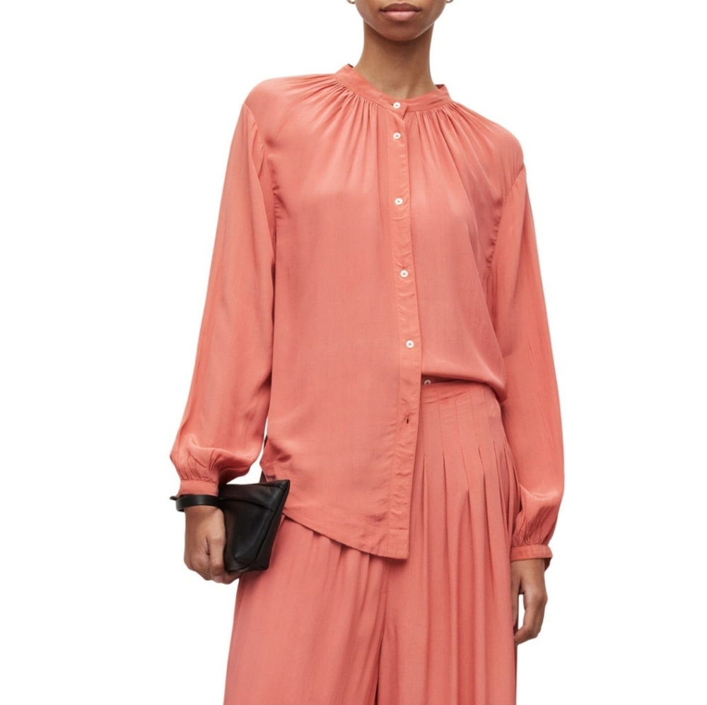 🛑ALLSAINTS Hezzy Gathered Tunic Blouse